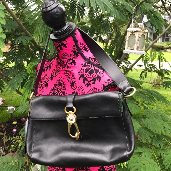 Dooney & Bourke Handbags - Dooney and Bourke polished libby flap hobo